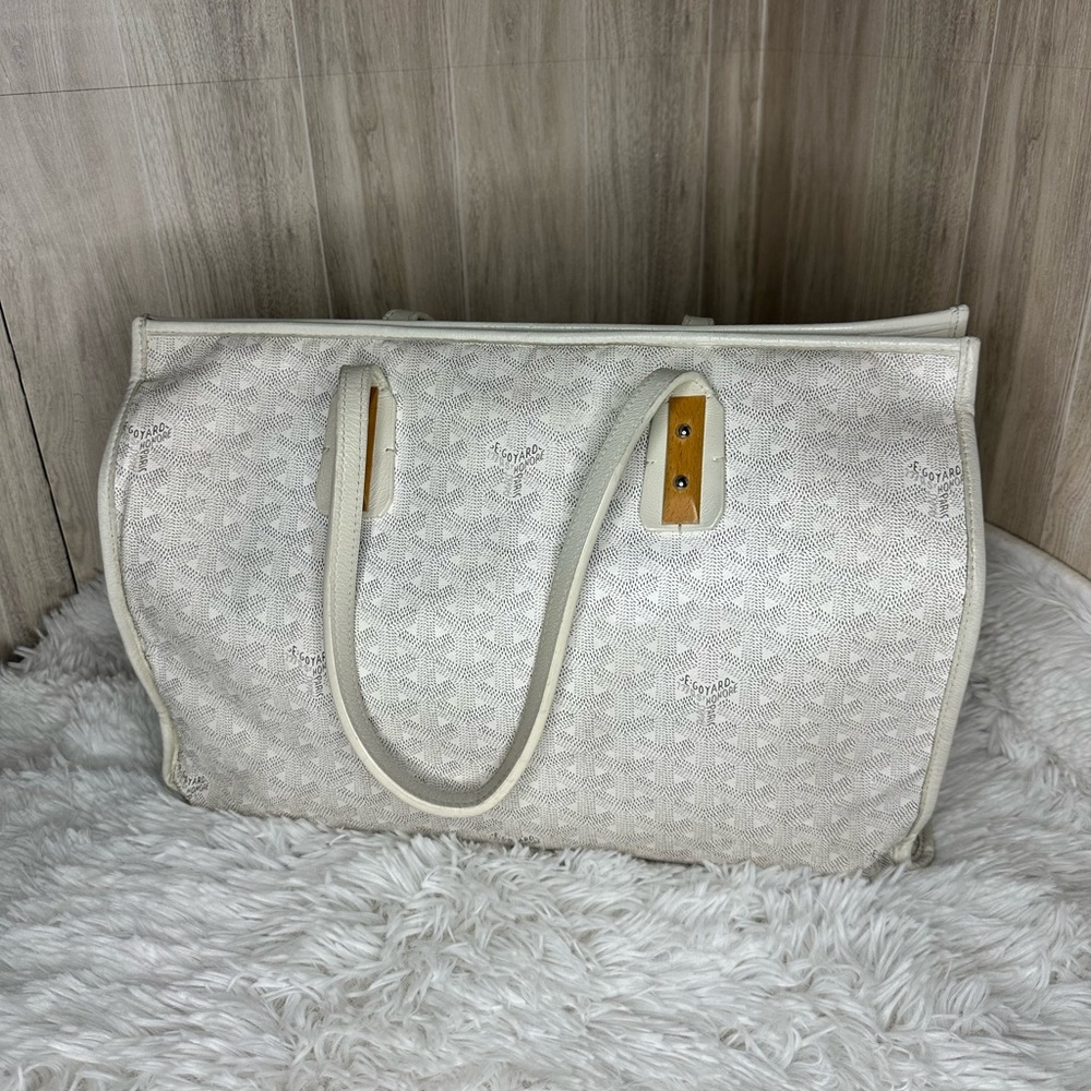 Goyard White Tote Bag